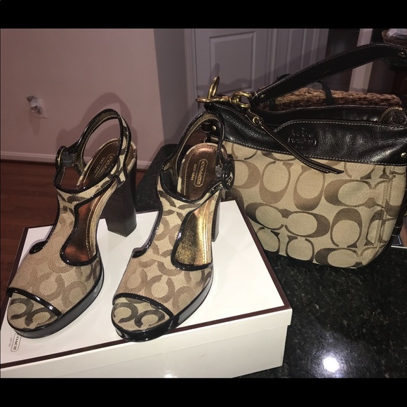 Coach Handbag and Platform Heels - Picture 2 of 6